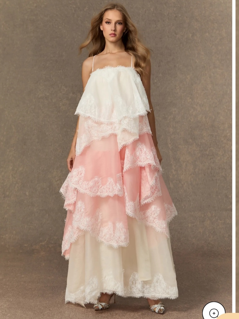 Sunfere Endlessly Darling Pink Irregular Tiered Maxi Dress